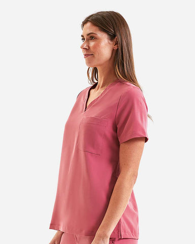 Onna NN300 - Women's Limitless V-Neck Stretch Scrub Top - Calm Pink