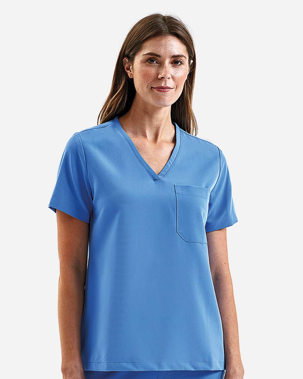 Onna NN300 - Women's Limitless V-Neck Stretch Scrub Top - Ceil Blue