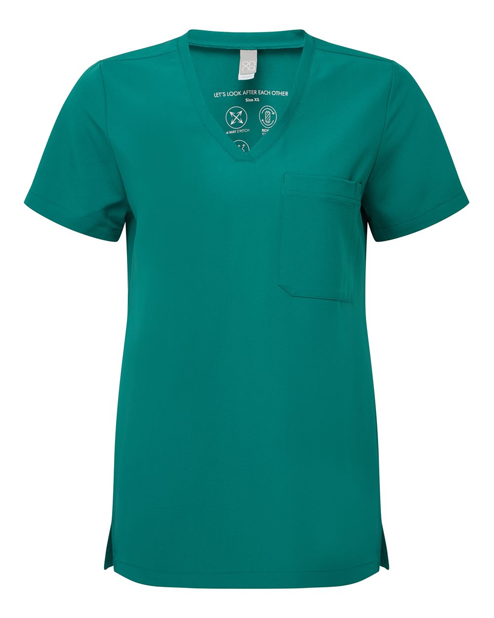 Onna NN300 - Women's Limitless V-Neck Stretch Scrub Top - Clean Green