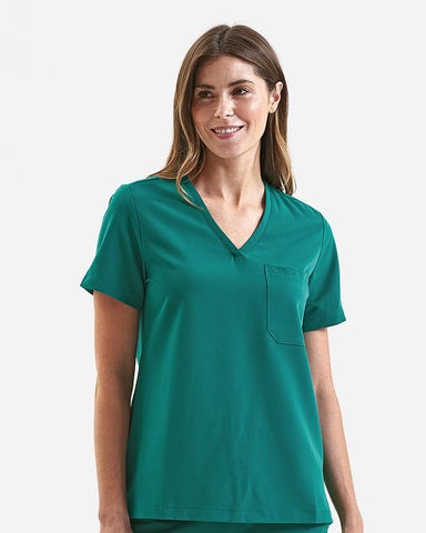 Onna NN300 - Women's Limitless V-Neck Stretch Scrub Top - Clean Green