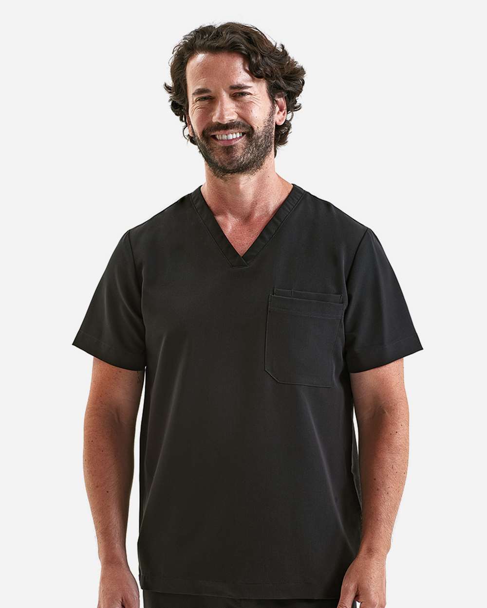Onna NN200 - Men's Limitless V-Neck Stretch Scrub Top - Black