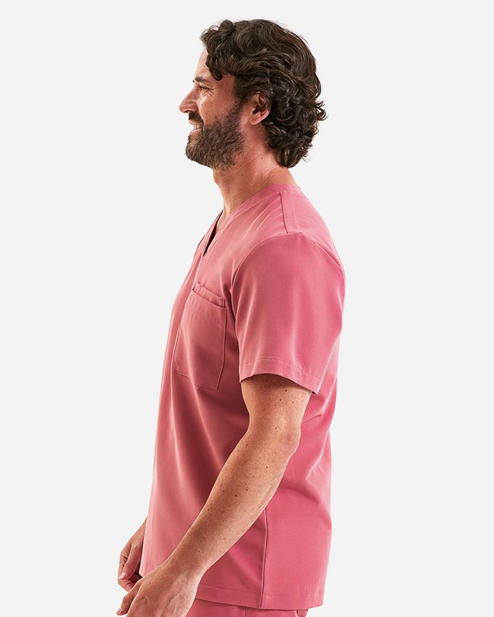 Onna NN200 - Men's Limitless V-Neck Stretch Scrub Top - Calm Pink