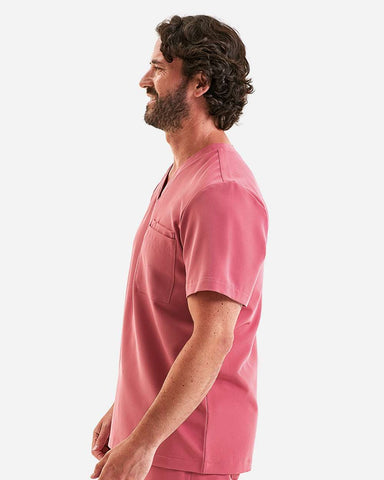 Onna NN200 - Men's Limitless V-Neck Stretch Scrub Top - Calm Pink