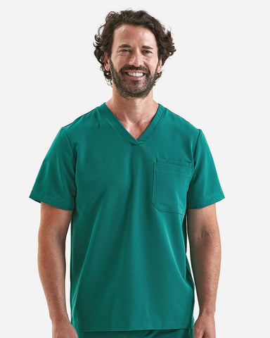 Onna NN200 - Men's Limitless V-Neck Stretch Scrub Top - Clean Green