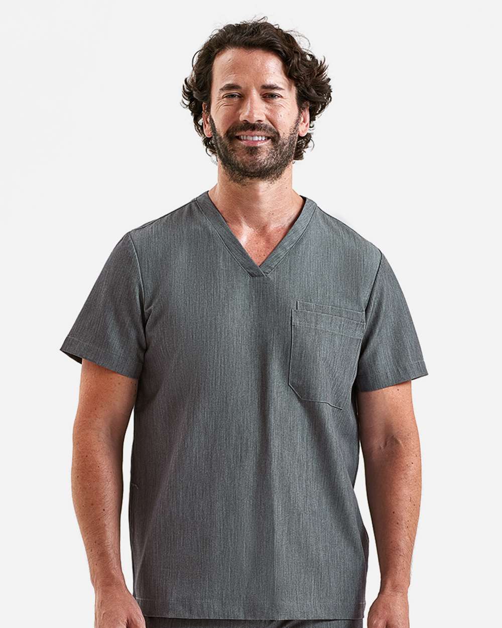 Onna NN200 - Men's Limitless V-Neck Stretch Scrub Top - Dynamo Grey