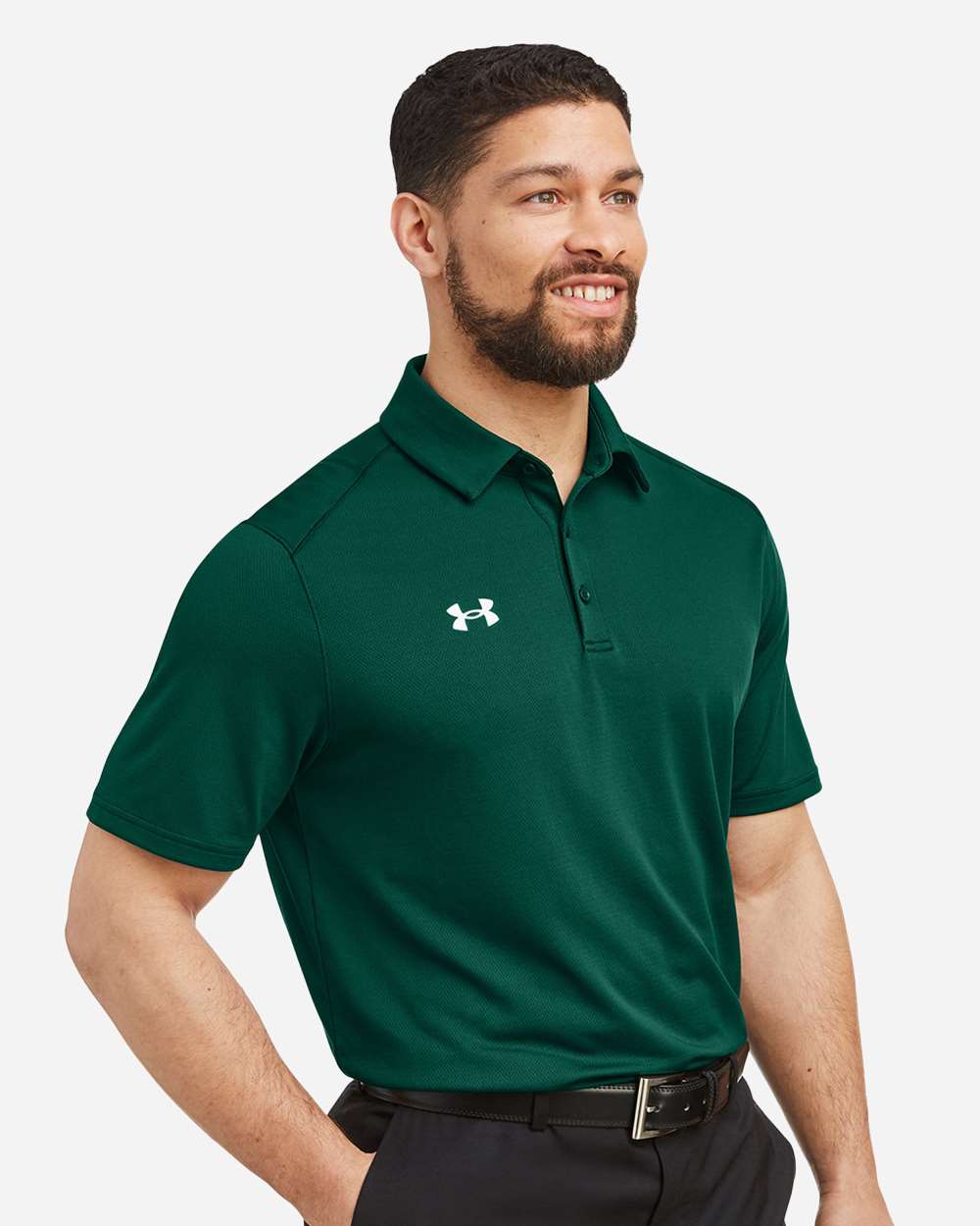 Under Armour 1370399 - Men's Tech™ Polo - Forest Green/ White