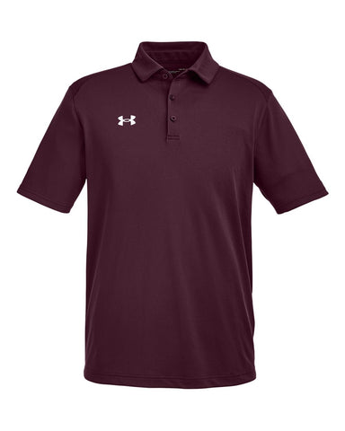 Under Armour 1370399 - Men's Tech™ Polo - Dark Maroon/ White