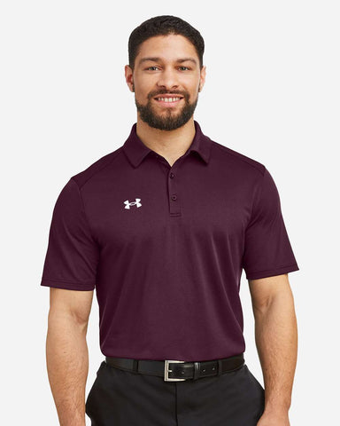 Under Armour 1370399 - Men's Tech™ Polo - Dark Maroon/ White