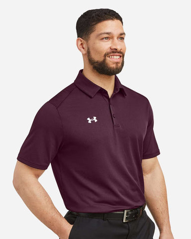 Under Armour 1370399 - Men's Tech™ Polo - Dark Maroon/ White