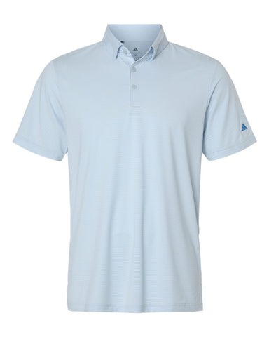 adidas A2026 - Men's Ultimate365 Pencil Stripe Climacool Polo - Crystal Sky/ Lucid Ray Blue