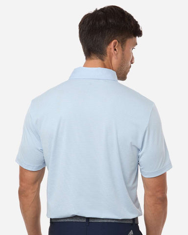 adidas A2026 - Men's Ultimate365 Pencil Stripe Climacool Polo - Crystal Sky/ Lucid Ray Blue