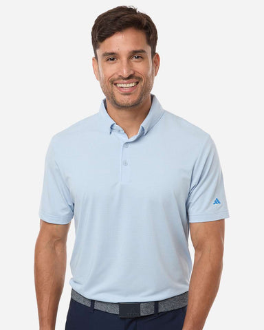adidas A2026 - Men's Ultimate365 Pencil Stripe Climacool Polo - Crystal Sky/ Lucid Ray Blue