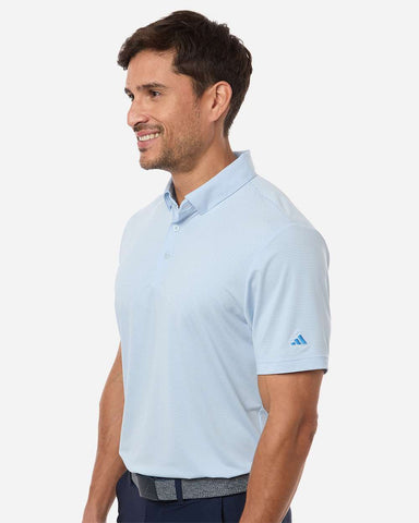 adidas A2026 - Men's Ultimate365 Pencil Stripe Climacool Polo - Crystal Sky/ Lucid Ray Blue
