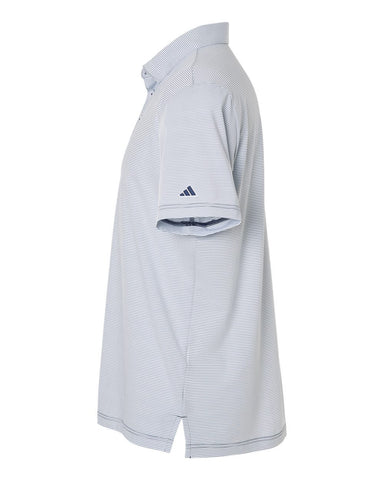 adidas A2026 - Men's Ultimate365 Pencil Stripe Climacool Polo - White/ Collegiate Navy
