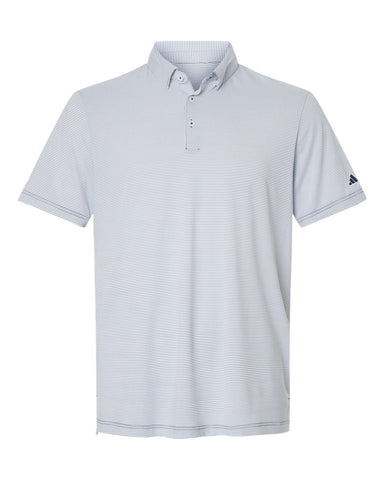 adidas A2026 - Men's Ultimate365 Pencil Stripe Climacool Polo - White/ Collegiate Navy