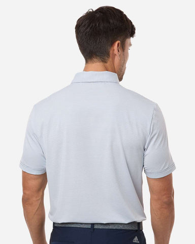 adidas A2026 - Men's Ultimate365 Pencil Stripe Climacool Polo - White/ Collegiate Navy