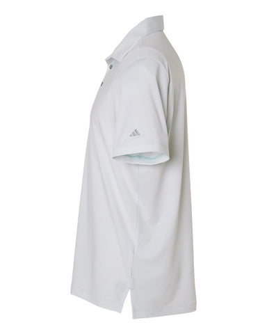 adidas A2026 - Men's Ultimate365 Pencil Stripe Climacool Polo - White/ Wonder Sage