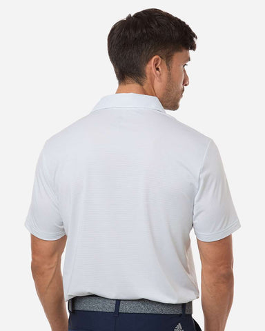 adidas A2026 - Men's Ultimate365 Pencil Stripe Climacool Polo - White/ Wonder Sage