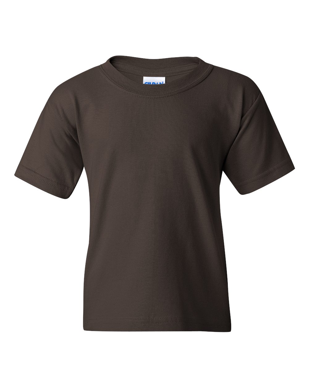Gildan 5000B - Youth Heavy Cotton™ T-Shirt - Dark Chocolate - Front