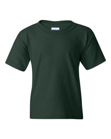 Gildan 5000B - Youth Heavy Cotton™ T-Shirt - Forest Green - Front