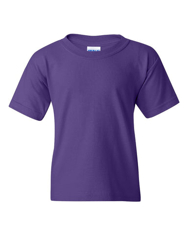 Gildan 5000B - Youth Heavy Cotton™ T-Shirt - Purple - Front