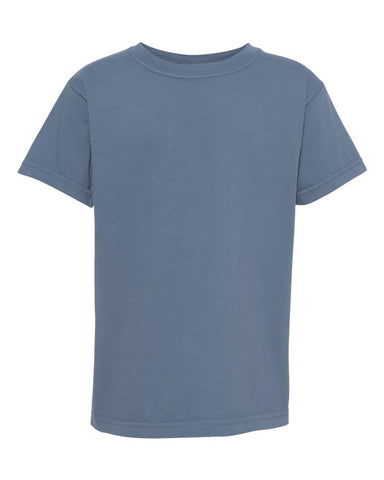 Comfort Colors 9018 - Youth Garment-Dyed Heavyweight T-Shirt - Blue Jean - Front