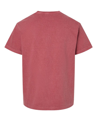 Comfort Colors 9018 - Youth Garment-Dyed Heavyweight T-Shirt - Crimson - Back