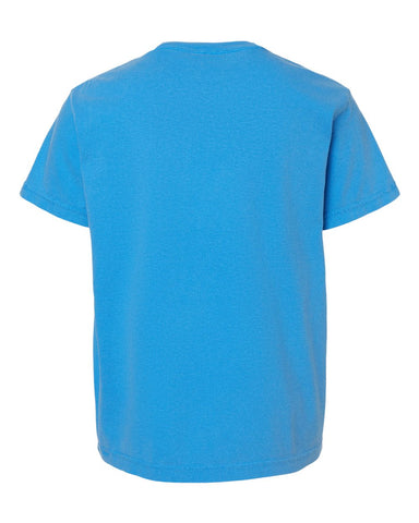 Comfort Colors 9018 - Youth Garment-Dyed Heavyweight T-Shirt - Royal Caribe - Back