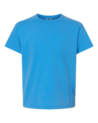 Comfort Colors 9018 - Youth Garment-Dyed Heavyweight T-Shirt - Royal Caribe - Front
