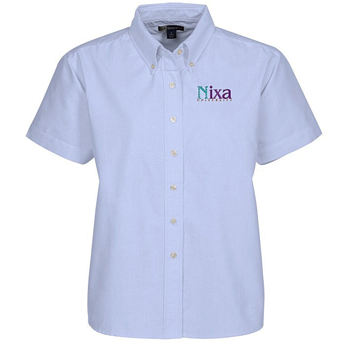 Blue Generation Short Sleeve Oxford - Ladies' - Solid - Oxford Blue