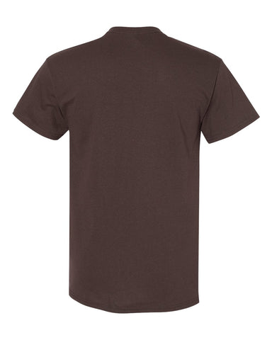 Gildan 5000 - Unisex Heavy Cotton™ T-Shirt - Dark Chocolate - Back