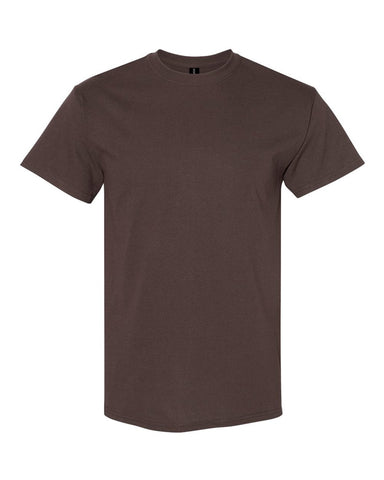Gildan 5000 - Unisex Heavy Cotton™ T-Shirt - Dark Chocolate - Front