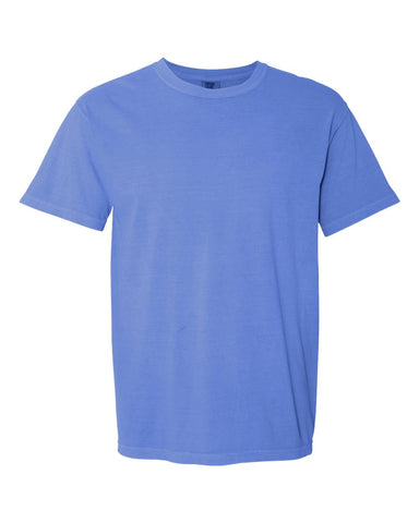 Comfort Colors 1717 - Unisex Garment-Dyed Heavyweight T-Shirt - Flo Blue - Front