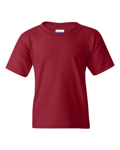 Gildan 5000B - Youth Heavy Cotton™ T-Shirt - Garnet - Front