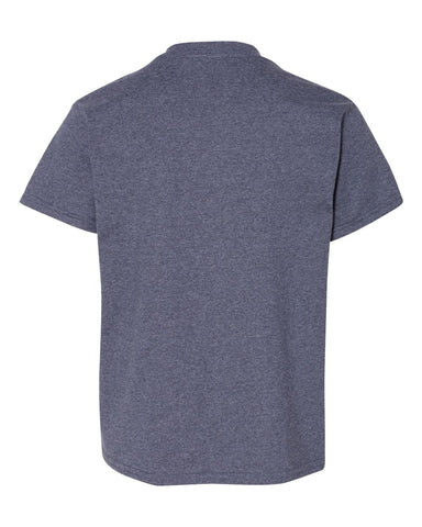 Gildan 5000B - Youth Heavy Cotton™ T-Shirt - Heather Navy - Back