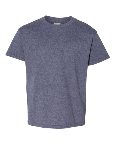 Gildan 5000B - Youth Heavy Cotton™ T-Shirt - Heather Navy - Front