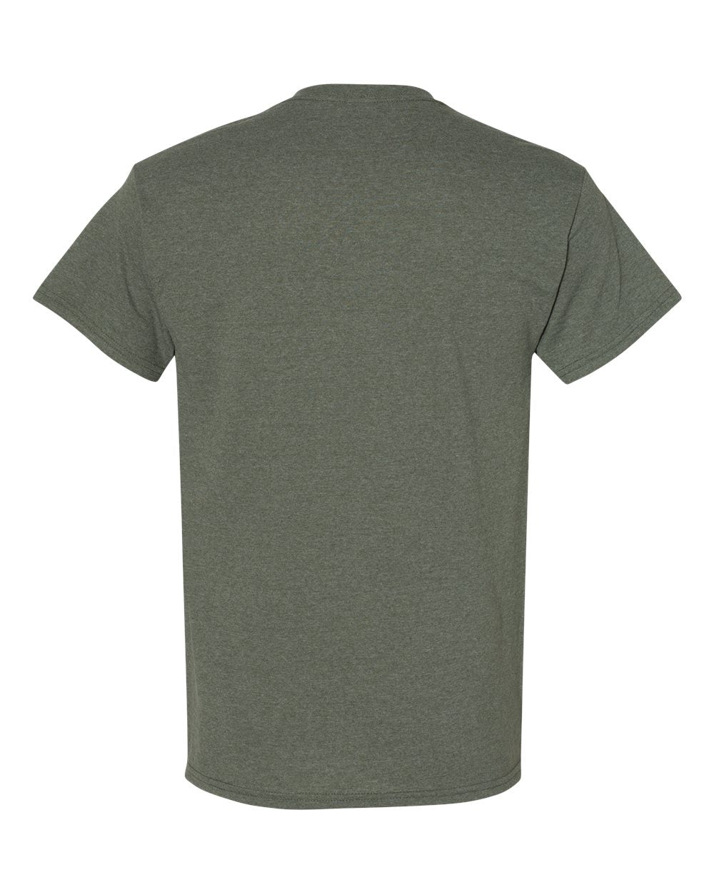 Gildan 5000 - Unisex Heavy Cotton™ T-Shirt - Heather Military Green - Back