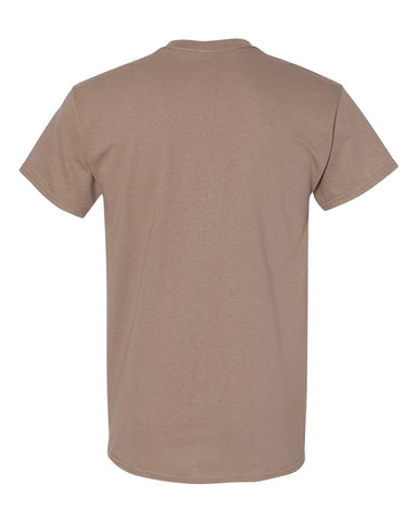 Gildan 5000 - Unisex Heavy Cotton™ T-Shirt - Brown Savana - Back