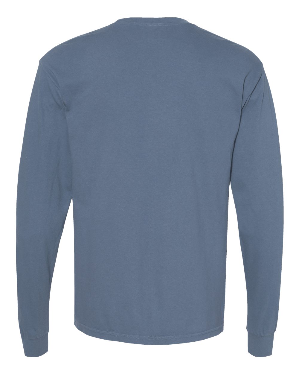 Comfort Colors 6014 - Unisex Garment-Dyed Heavyweight Long Sleeve T-Shirt - Blue Jean - Back