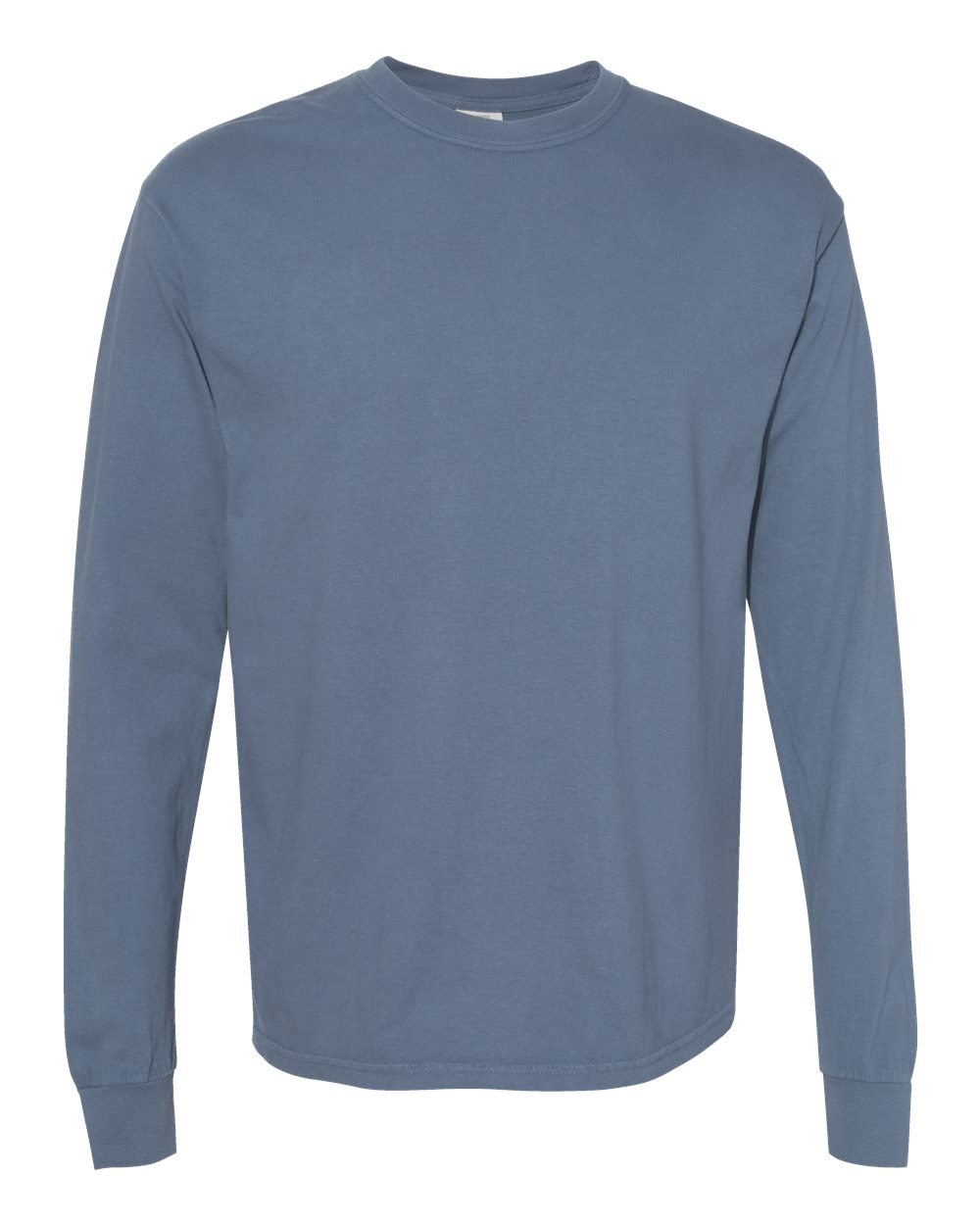 Comfort Colors 6014 - Unisex Garment-Dyed Heavyweight Long Sleeve T-Shirt - Blue Jean - Front
