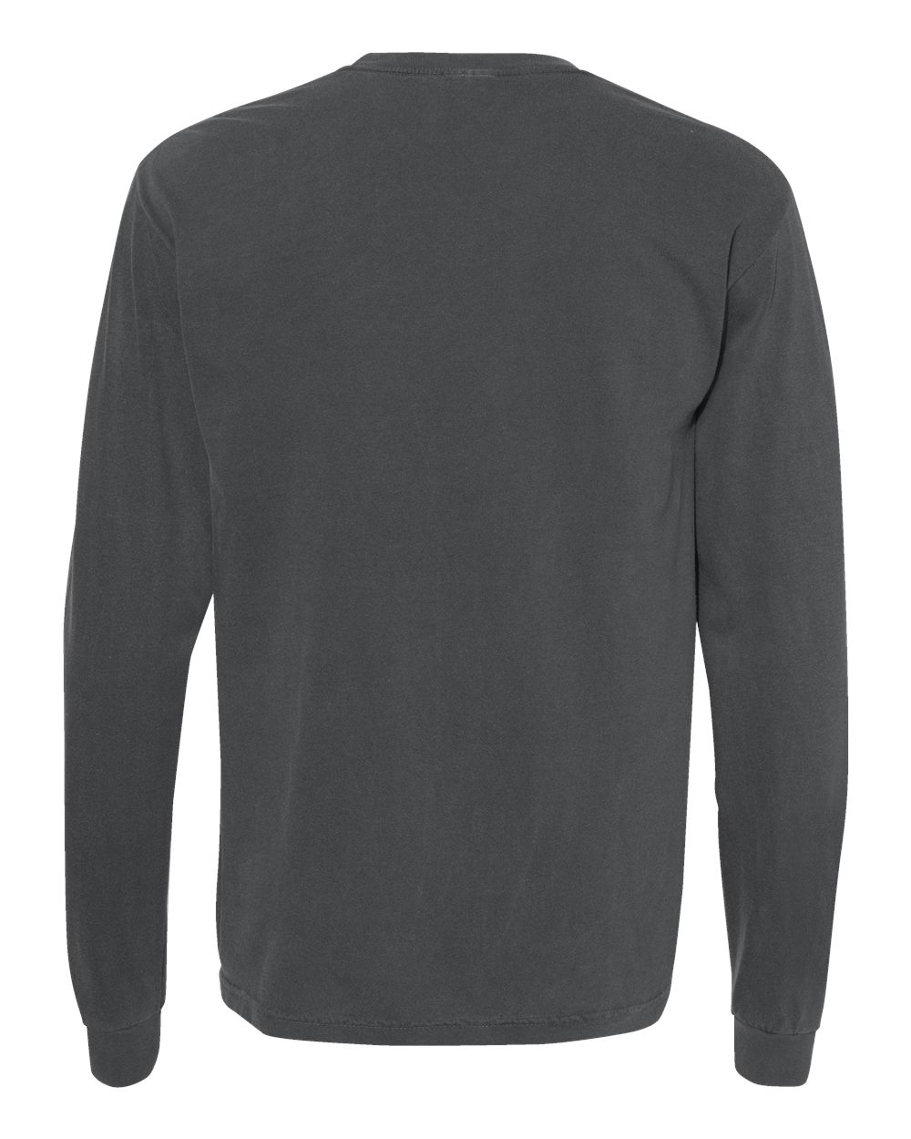 Comfort Colors 6014 - Unisex Garment-Dyed Heavyweight Long Sleeve T-Shirt - Pepper - Back