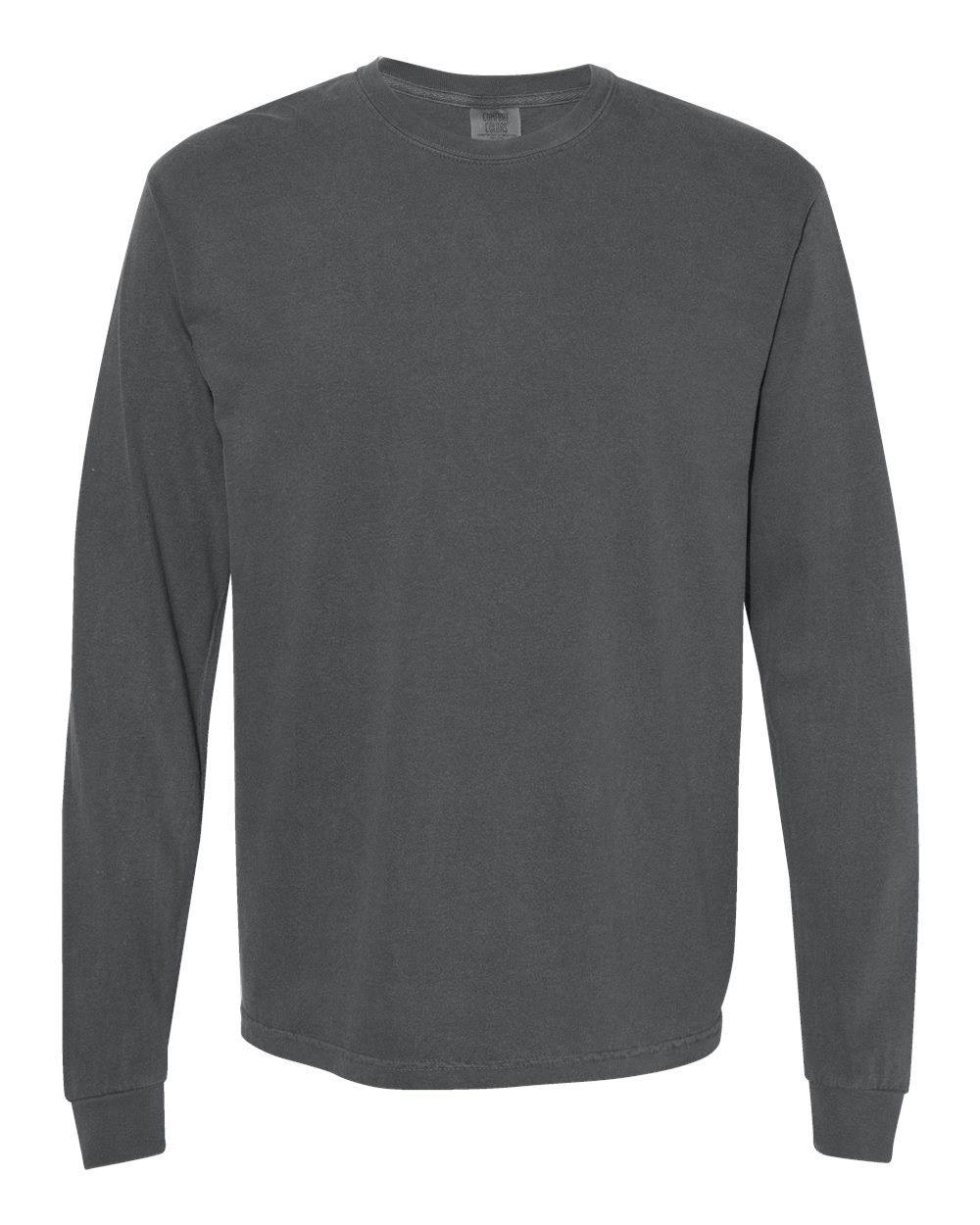 Comfort Colors 6014 - Unisex Garment-Dyed Heavyweight Long Sleeve T-Shirt - Pepper - Front