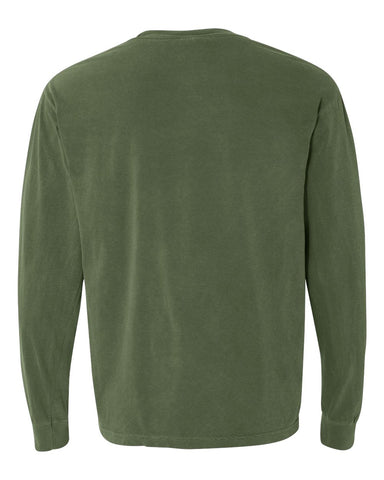 Comfort Colors 6014 - Unisex Garment-Dyed Heavyweight Long Sleeve T-Shirt - Hemp - Back