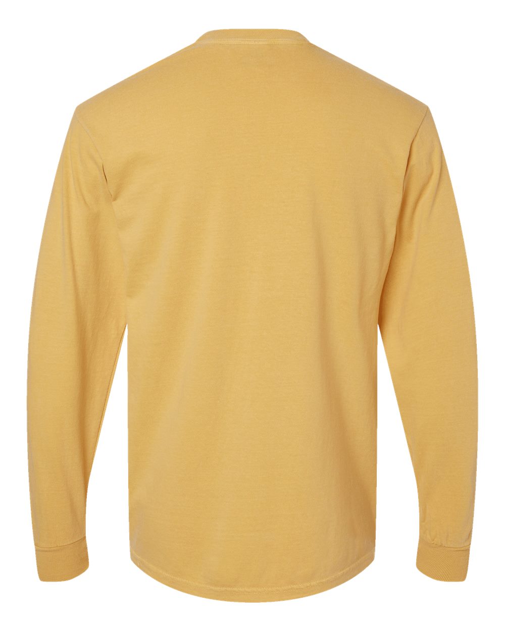 Comfort Colors 6014 - Unisex Garment-Dyed Heavyweight Long Sleeve T-Shirt - Mustard - Back