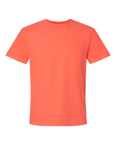 Comfort Colors 1717 - Unisex Garment-Dyed Heavyweight T-Shirt - Neon Red Orange - Front