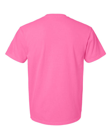 Comfort Colors 1717 - Unisex Garment-Dyed Heavyweight T-Shirt - Neon Pink - Back