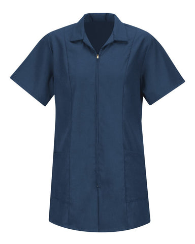 Red Kap KP43 - Women's Zip Front Smock - Navy