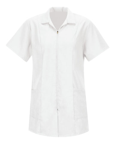 Red Kap KP43 - Women's Zip Front Smock - White