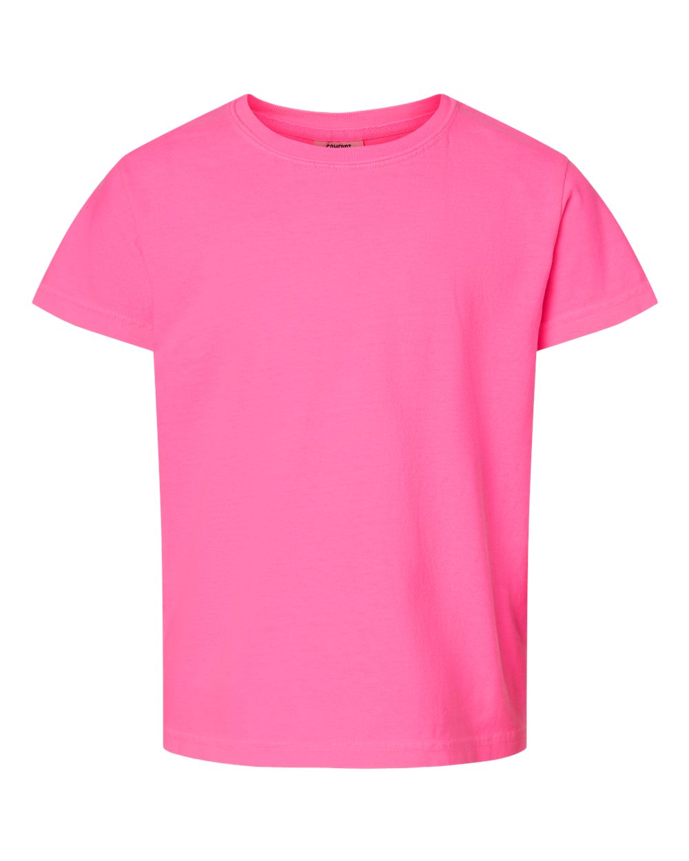 Comfort Colors 9018 - Youth Garment-Dyed Heavyweight T-Shirt - Neon Pink - Front