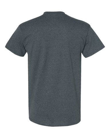 Gildan 5000 - Unisex Heavy Cotton™ T-Shirt - Dark Heather - Back
